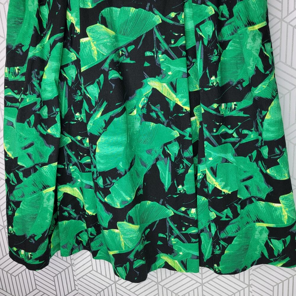 Vince Camuto Island Palm Pleat Skirt Sz 12 - Picture 5 of 12